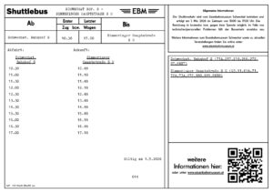 Shuttlebus Saisoneröffnung 2026