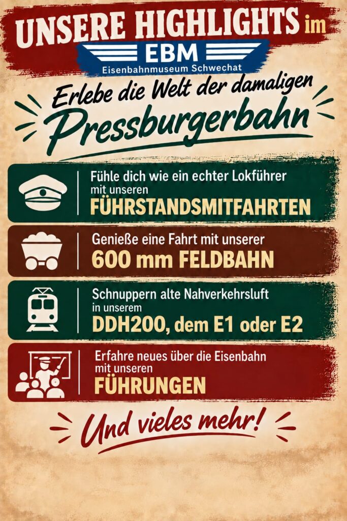 Lange Nacht der Museen 2026 im Eisenbahnmuseum Schwechat