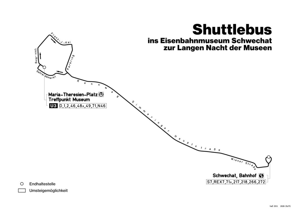 Lange Nacht der Museen 2026 im Eisenbahnmuseum Schwechat - Shuttlebus